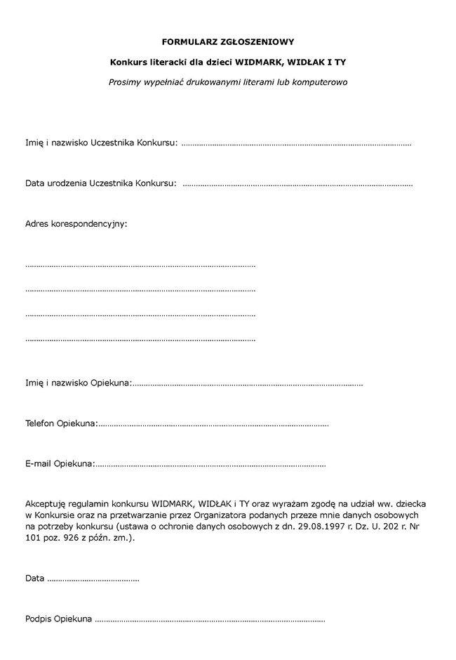 Formularz Zgloszeniowy