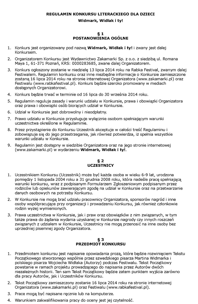 Regulamin cz. 1